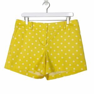 Ann Taylor High Waist Yellow and White Shorts